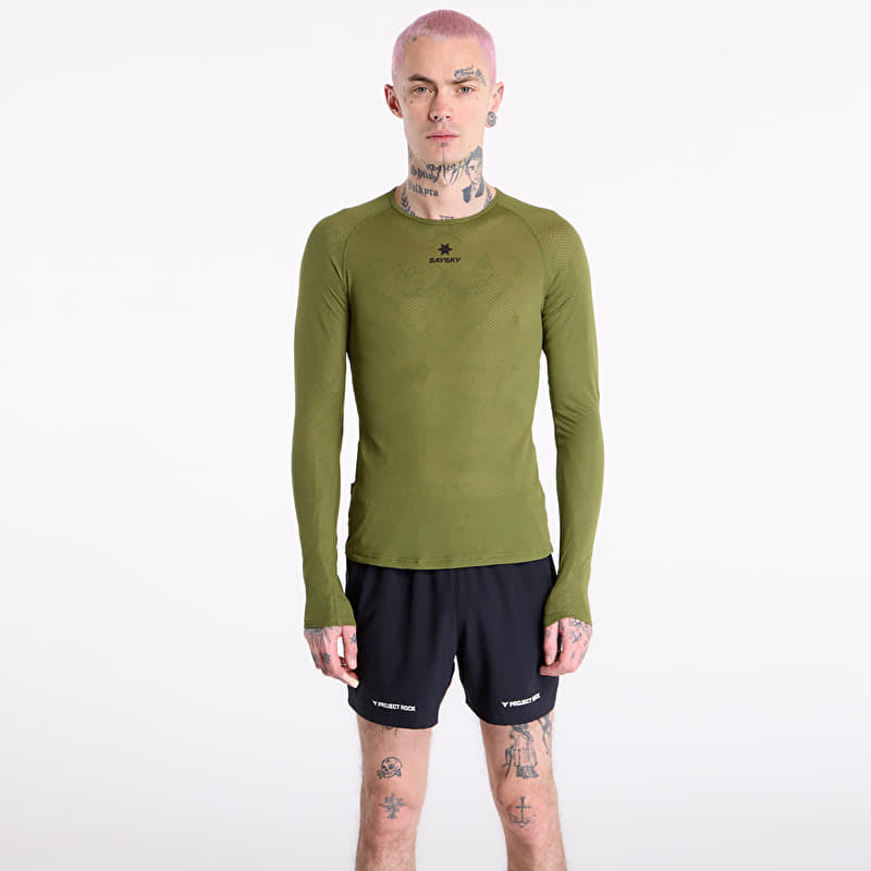 T-shirt SAYSKY Mesh Base Layer Long Sleeve Green