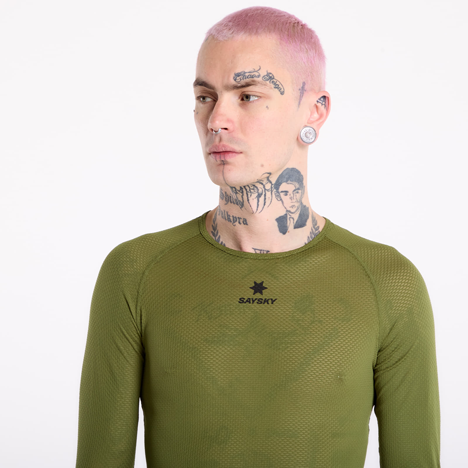 T-krekli SAYSKY Mesh Base Layer Long Sleeve Green