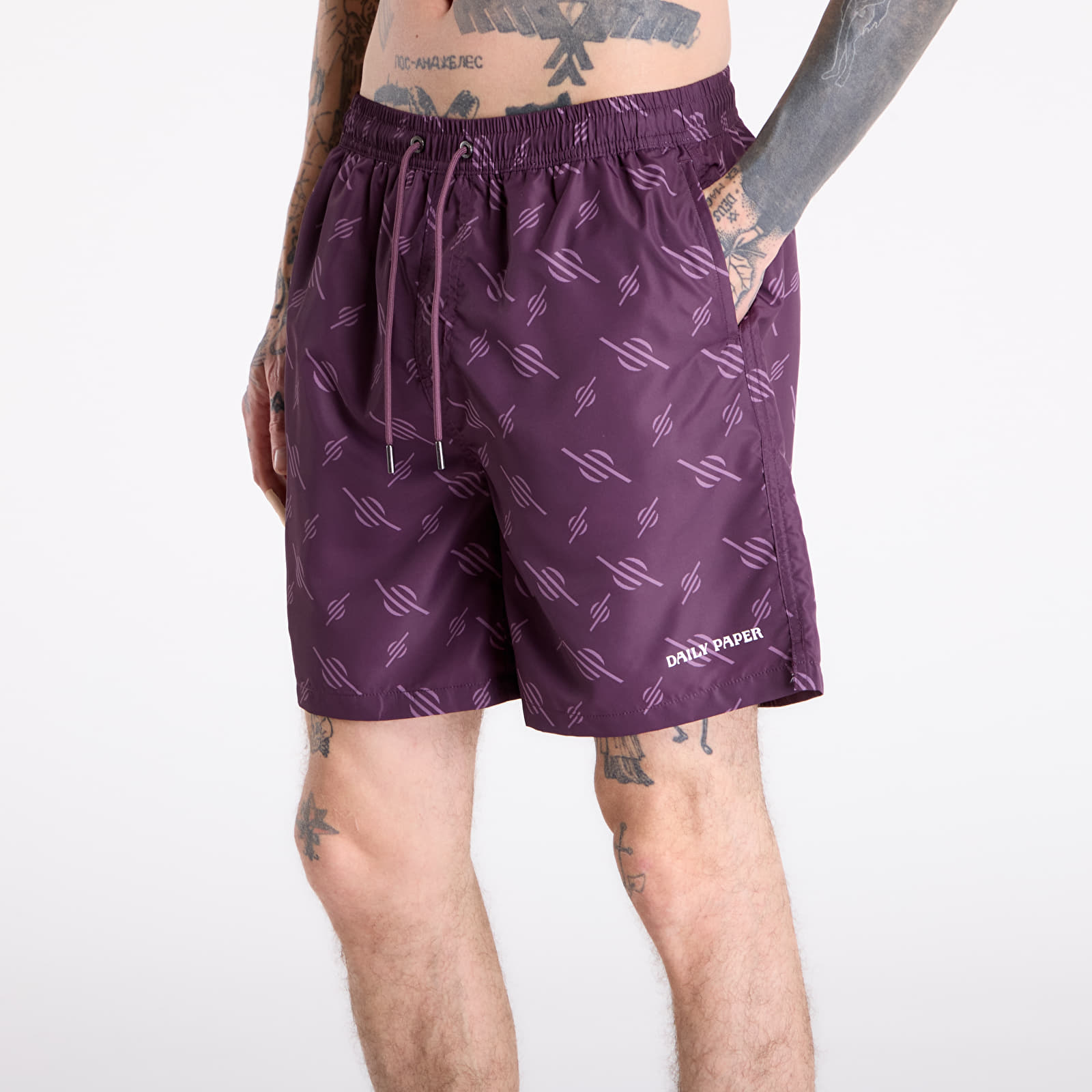 Badehosen - Männer Daily Paper Irregular Monogram Swimshorts Potent Purple