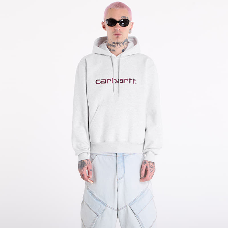 Sweatshirt Carhartt WIP Hooded Carhartt Sweat UNISEX Ash Heather/ Cozy Purple