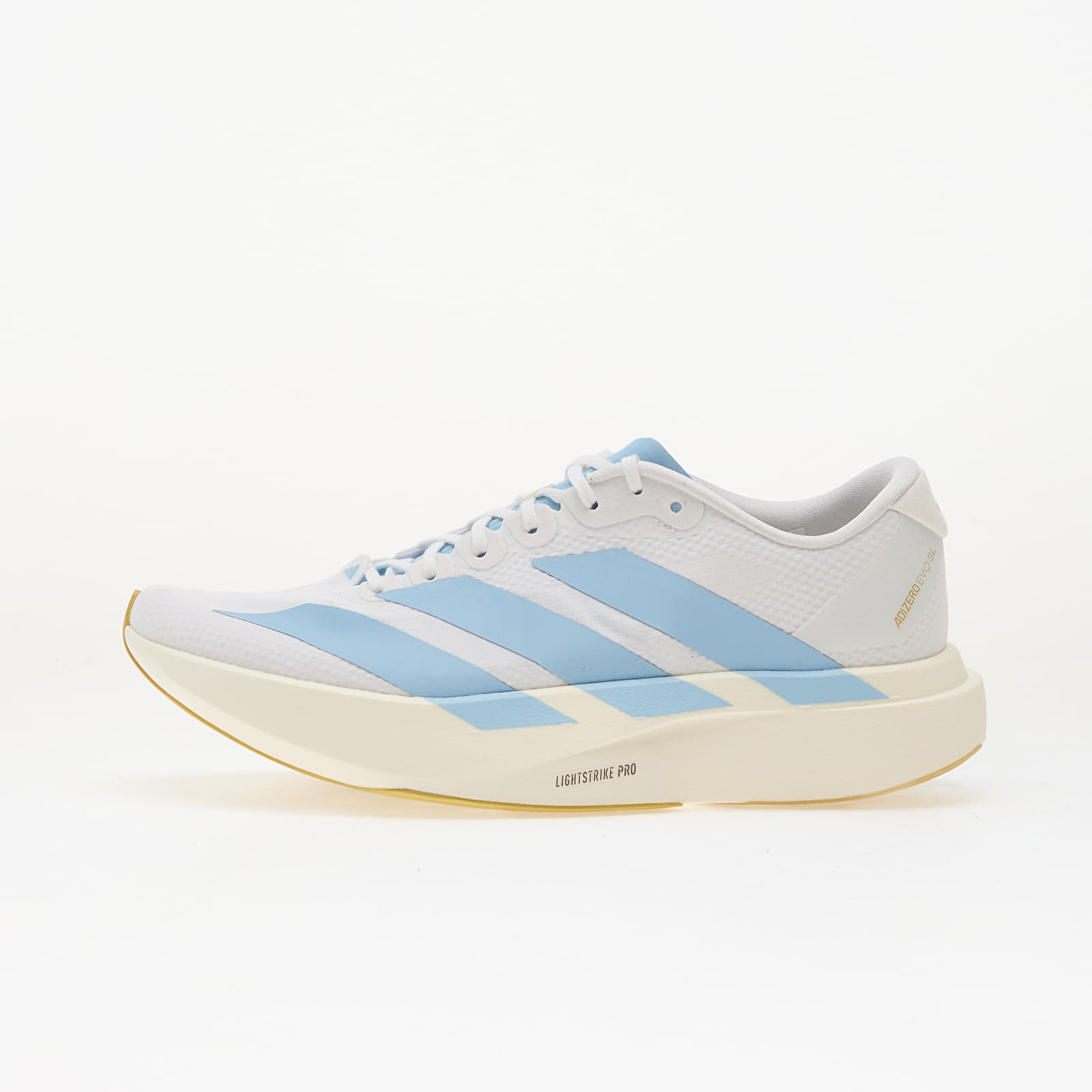 Сникърси adidas Adizero Evo Sl Ftwr White/ Clear Blue/ Matte Gold EUR 39 1/3