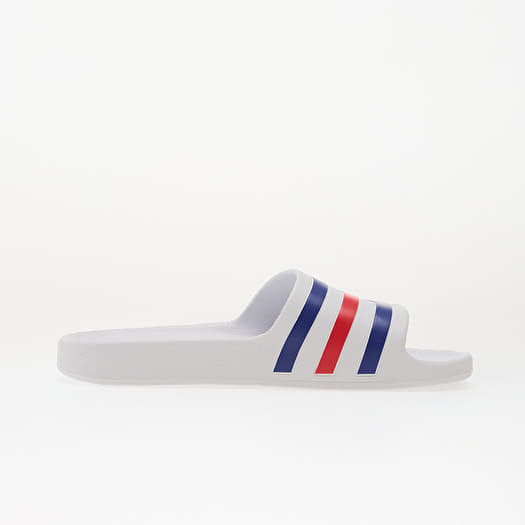 adidas Adilette Aqua Slides Ftwr White/ Pure Ruby/ Semi  display picture 1