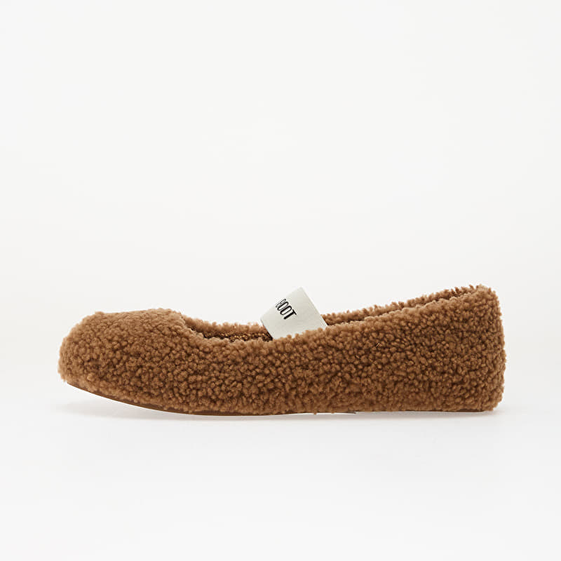Moon Boot Shearling Ballerina Cognac