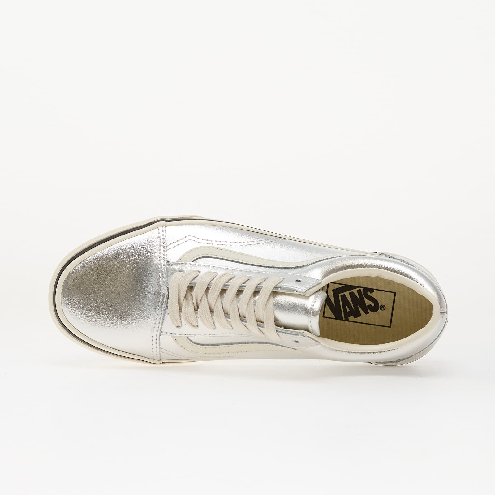 Мужская обувь Vans Old Skool Leather Metallic Silver
