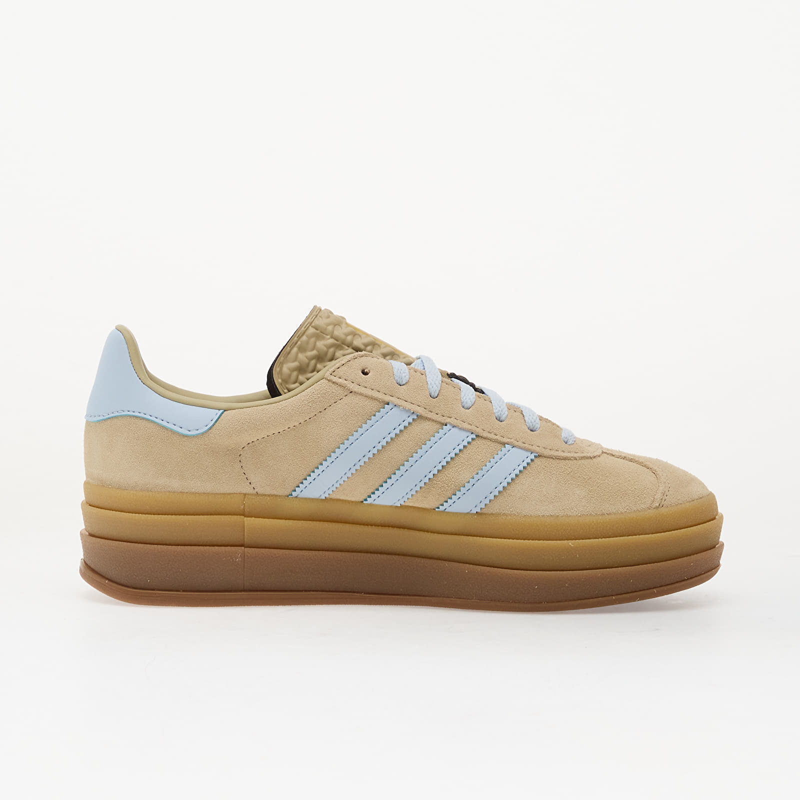 Damesko adidas Gazelle Bold Stone Khaki/ Crystal Sky/ Gold Met.