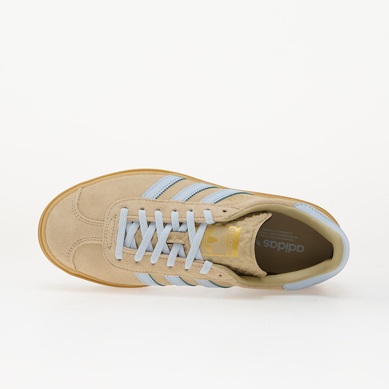 Damesko adidas Gazelle Bold Stone Khaki/ Crystal Sky/ Gold Met.
