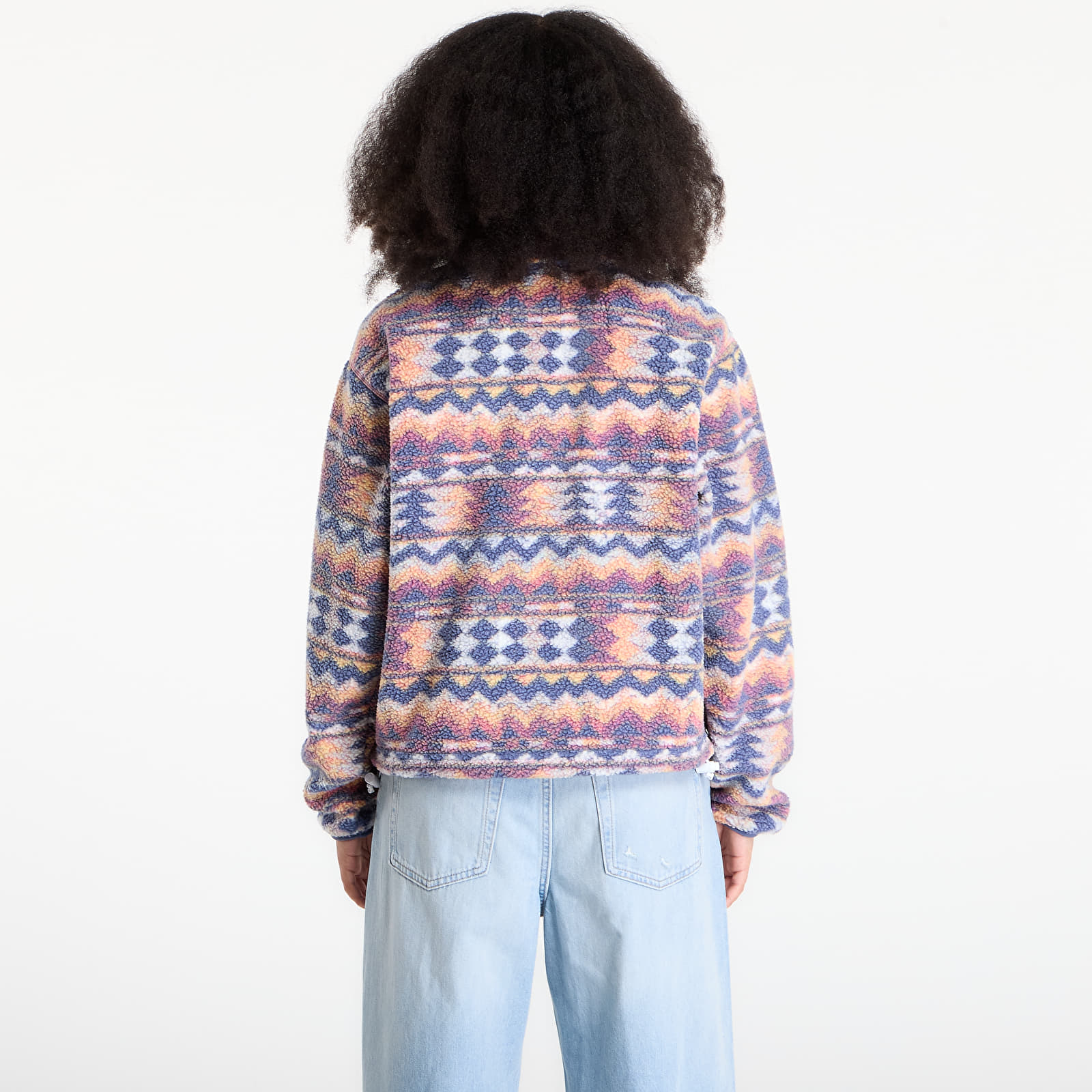 Γυναικεία σακάκια Columbia Helvetia™ II Cropped Sherpa Half Snap Fleece With Print Sea Salt/ Retrotree