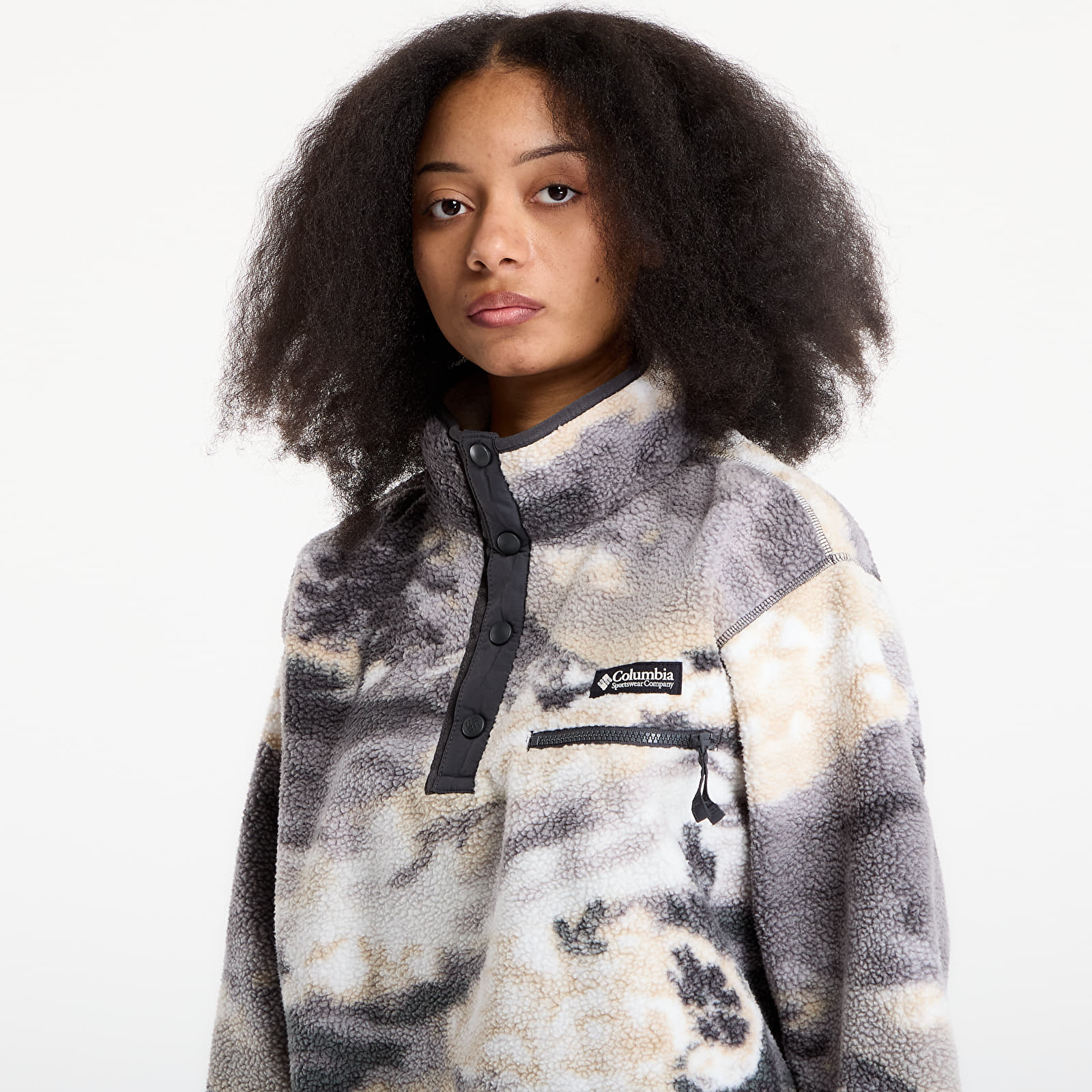 Jackets Columbia Helvetia™ II Cropped Sherpa Half Snap Fleece With Print Shark/ Dreaming