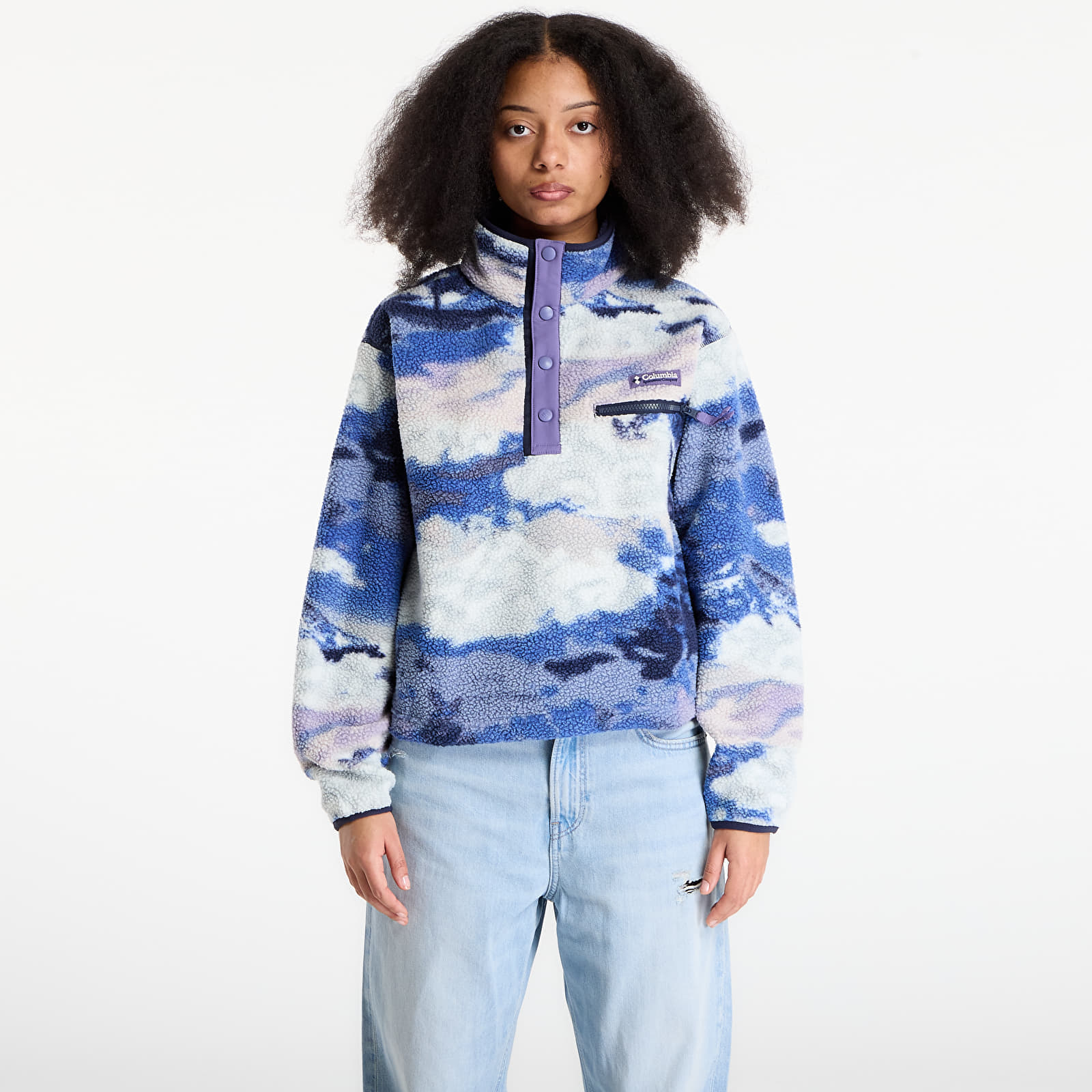 Яке Columbia Helvetia™ II Cropped Sherpa Half Snap Fleece With Print Nocturnal/ Dreaming M