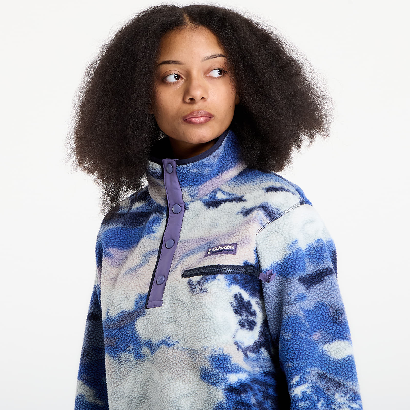 Μπουφάν Columbia Helvetia™ II Cropped Sherpa Half Snap Fleece With Print Nocturnal/ Dreaming