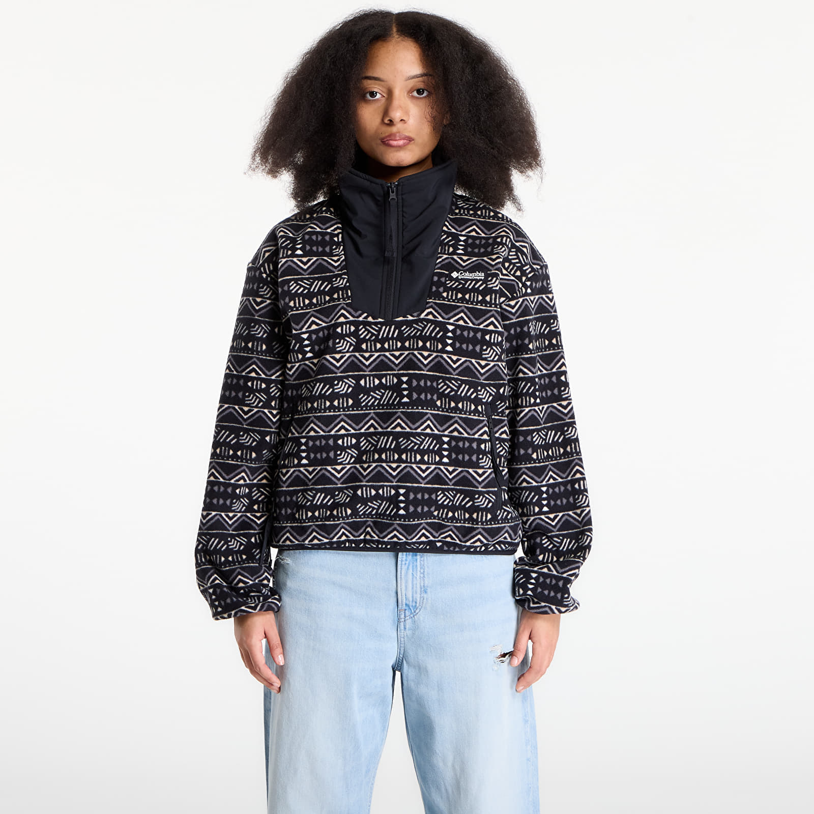 Суитшърт Columbia Sequoia Grove™ Half Zip Fleece With Print Black/ Horizons XS