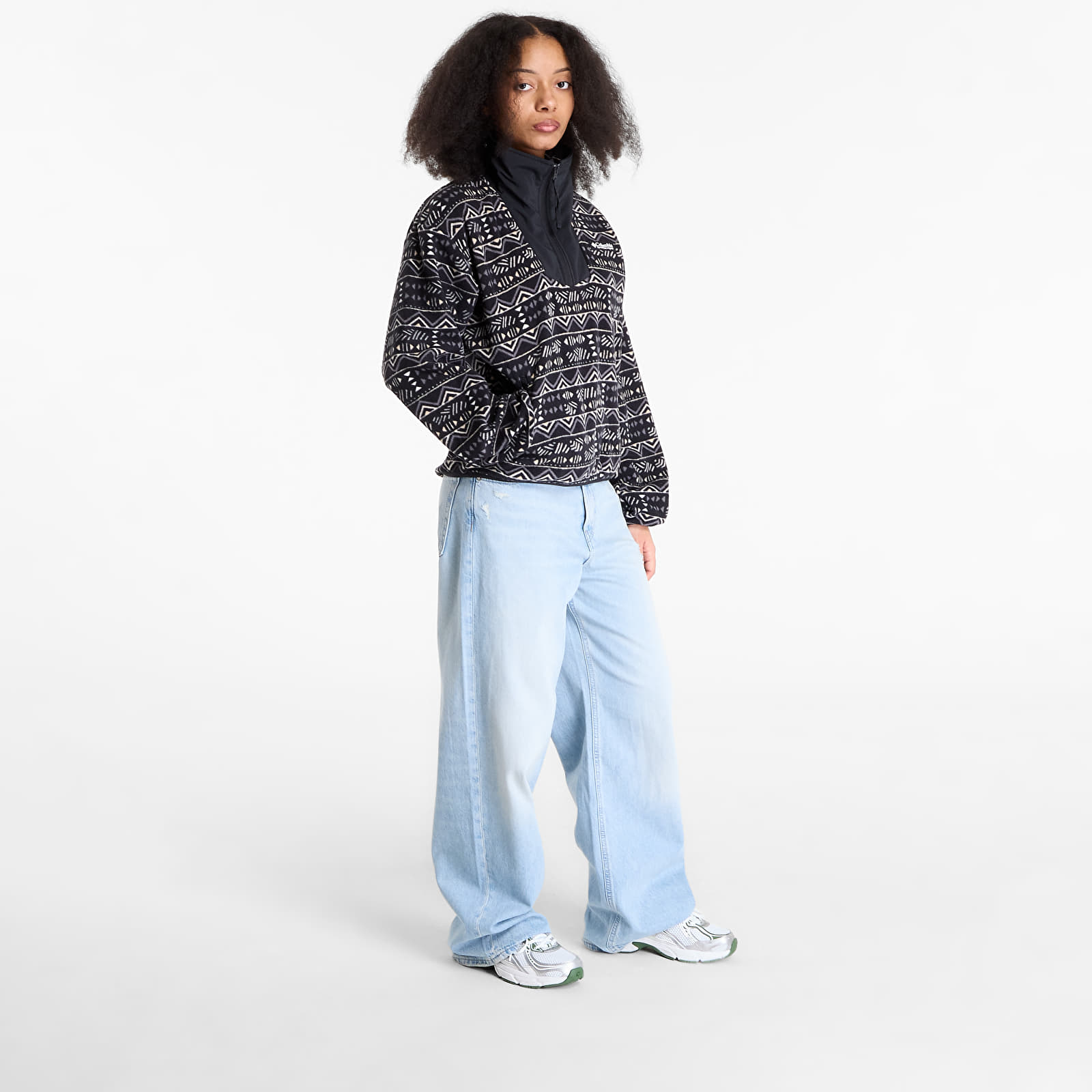 Mikiny Columbia Sequoia Grove™ Half Zip Fleece With Print Black/ Horizons