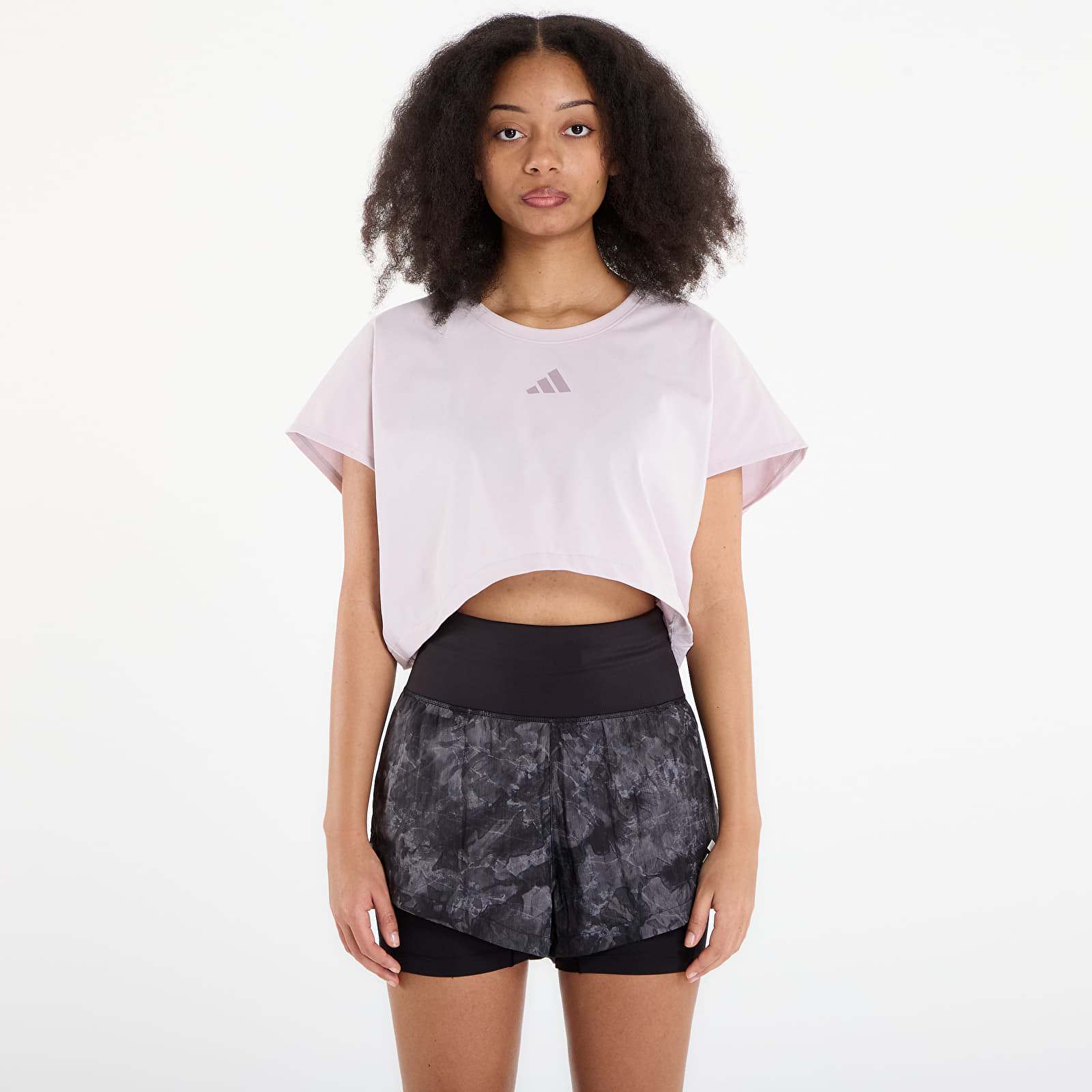 Damen T-Shirts adidas Primelift Workout Cropped Boxy 3-Stripes Tank Ice Purple