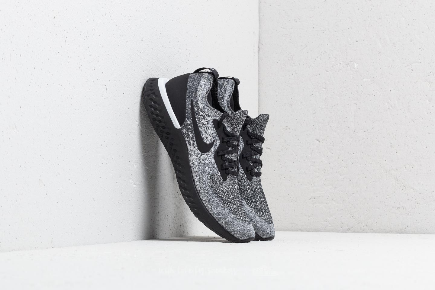 Men s shoes Nike Epic React Flyknit Black Black White Footshop