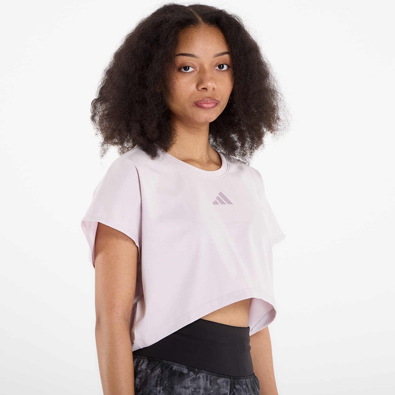  T-shirt Adidas Primelift Workout Cropped Boxy 3-stripes Tank Ice Purple M 
