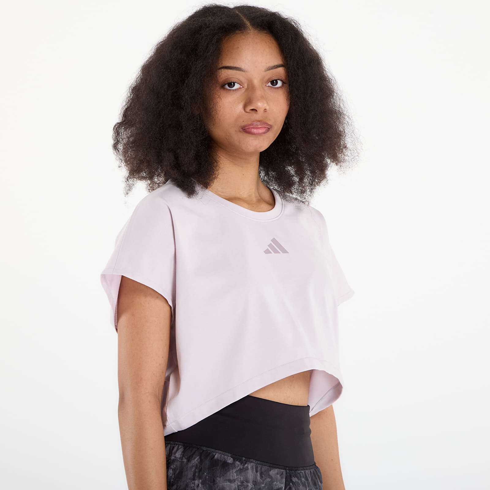 Damen T-Shirts adidas Primelift Workout Cropped Boxy 3-Stripes Tank Ice Purple