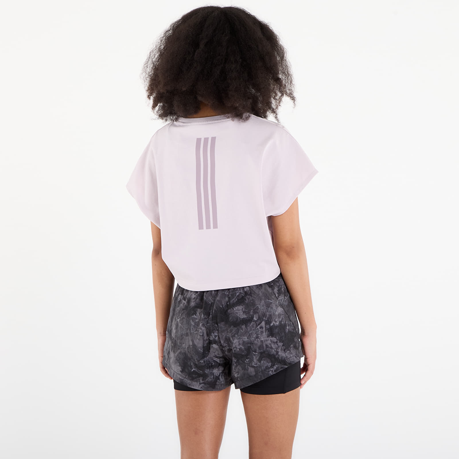  T-shirt Adidas Primelift Workout Cropped Boxy 3-stripes Tank Ice Purple M 