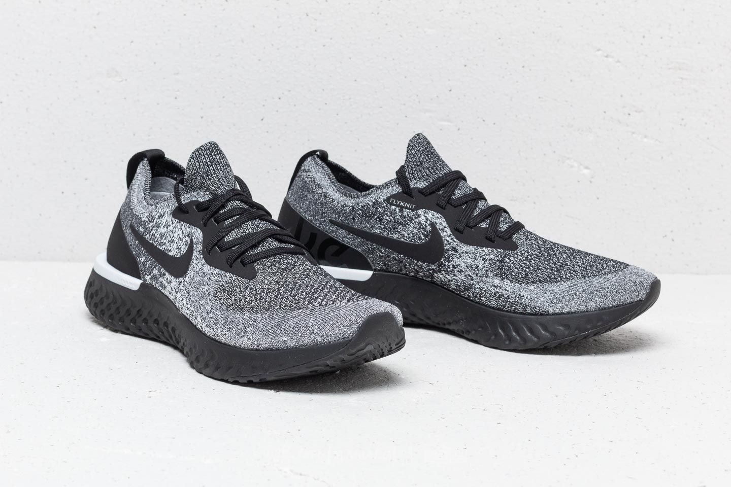 Nike epic react flyknit black shop white black