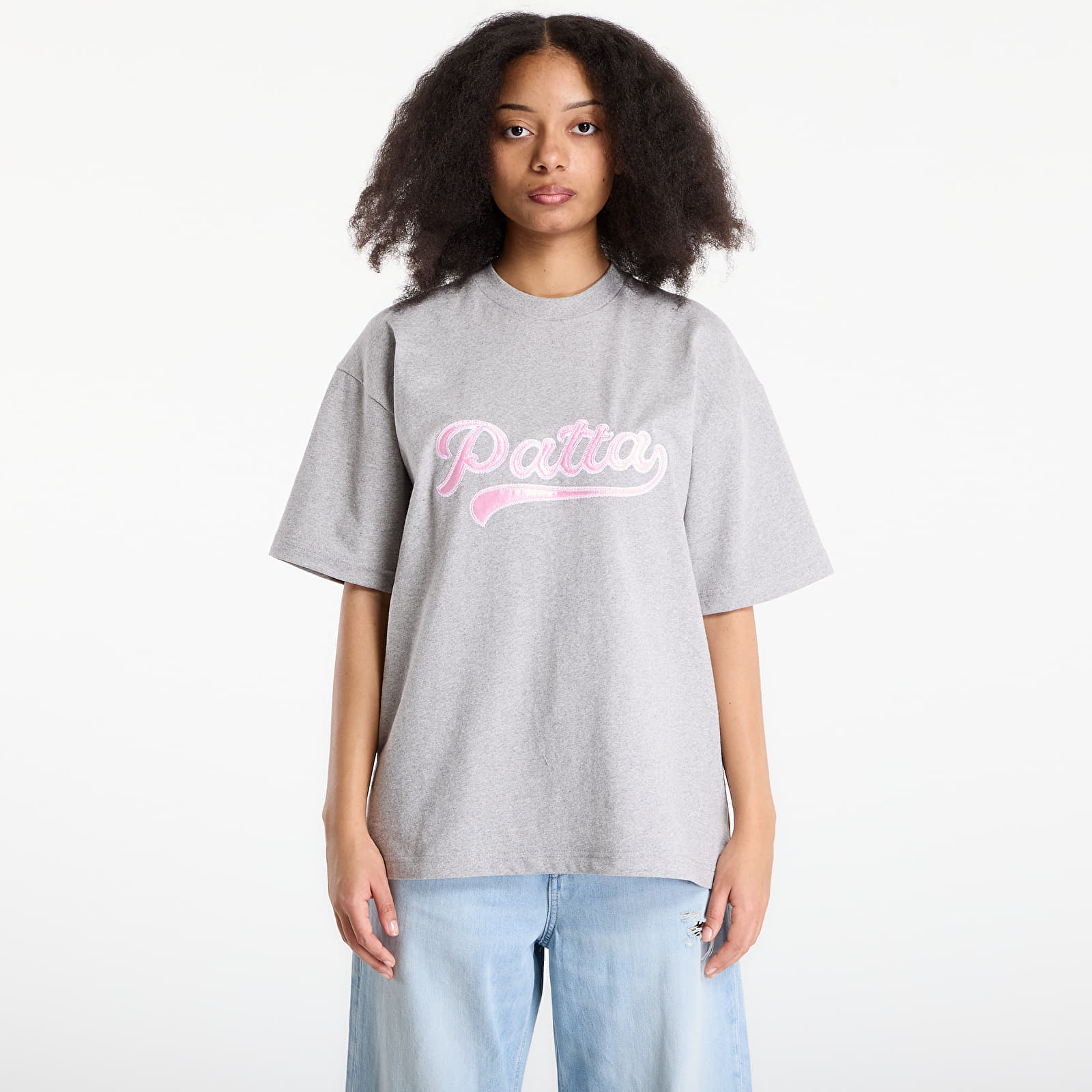  T-shirt Patta Logo Tail T-shirt Unisex Grey Heather M 