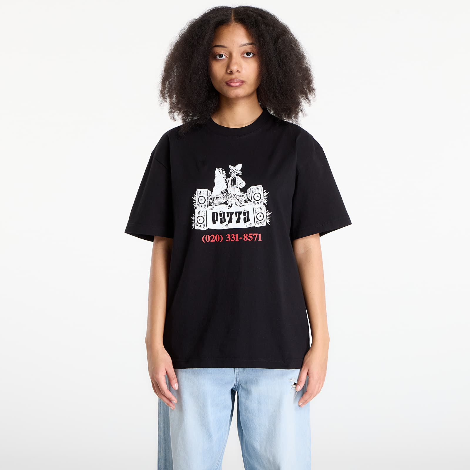 Koszulki Patta DJ Skully T-Shirt UNISEX Black