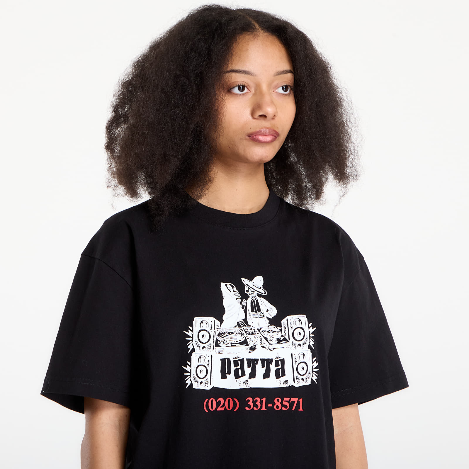 Koszulki Patta DJ Skully T-Shirt UNISEX Black