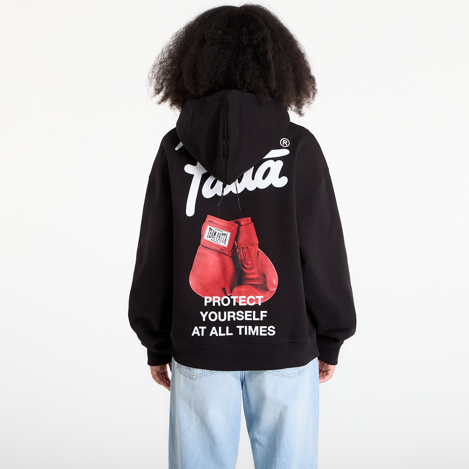 Mikiny Patta Protect Yourself Hooded Sweater UNISEX Black