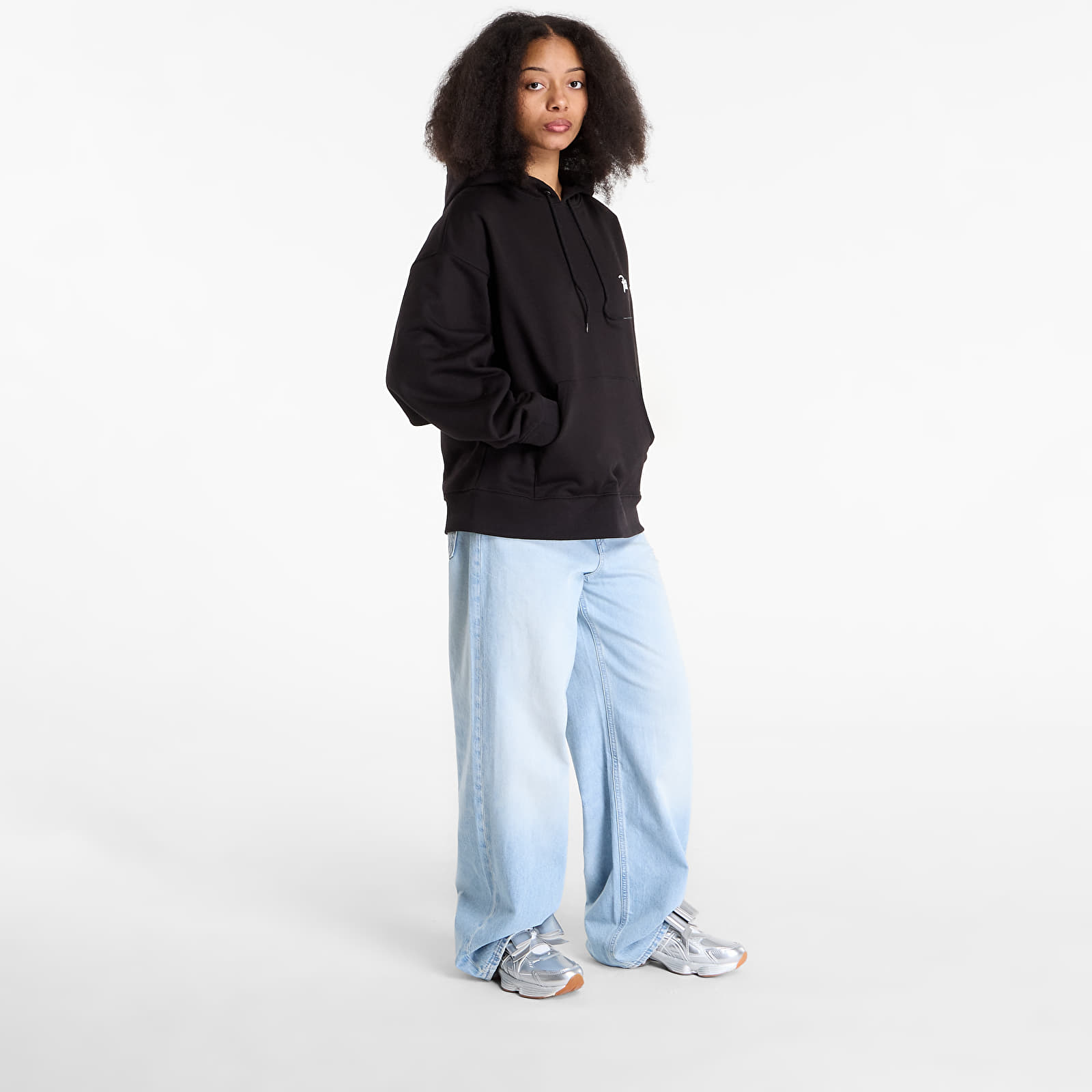 Mikiny Patta Protect Yourself Hooded Sweater UNISEX Black