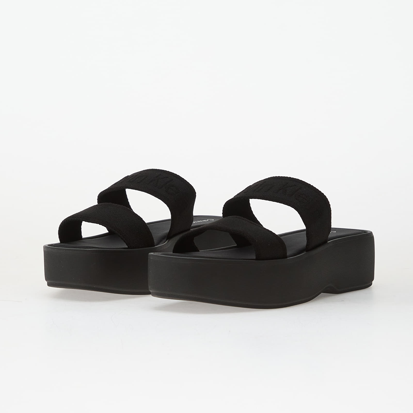 Slides Calvin Klein Flatform Sandal Webbin Black
