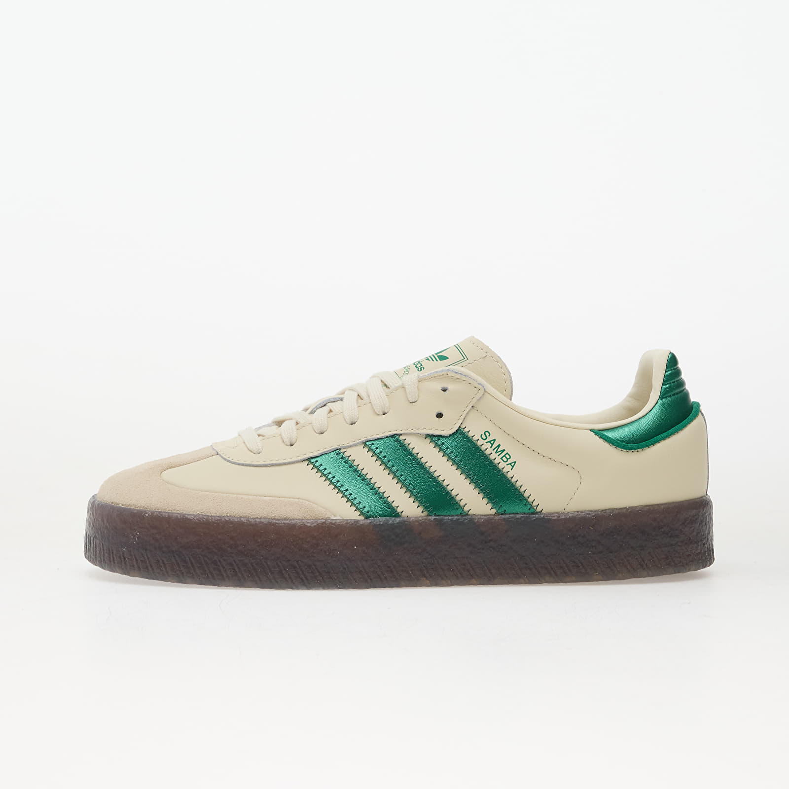 Damesschoenen adidas Sambae Cream White/ Bold Green/ Collegiate Green