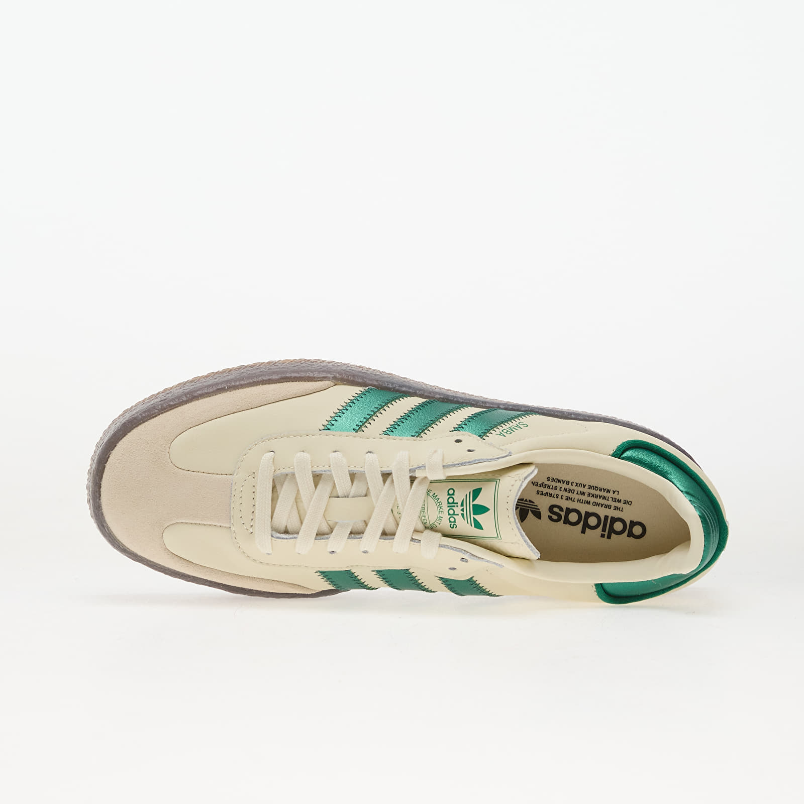 Damesschoenen adidas Sambae Cream White/ Bold Green/ Collegiate Green