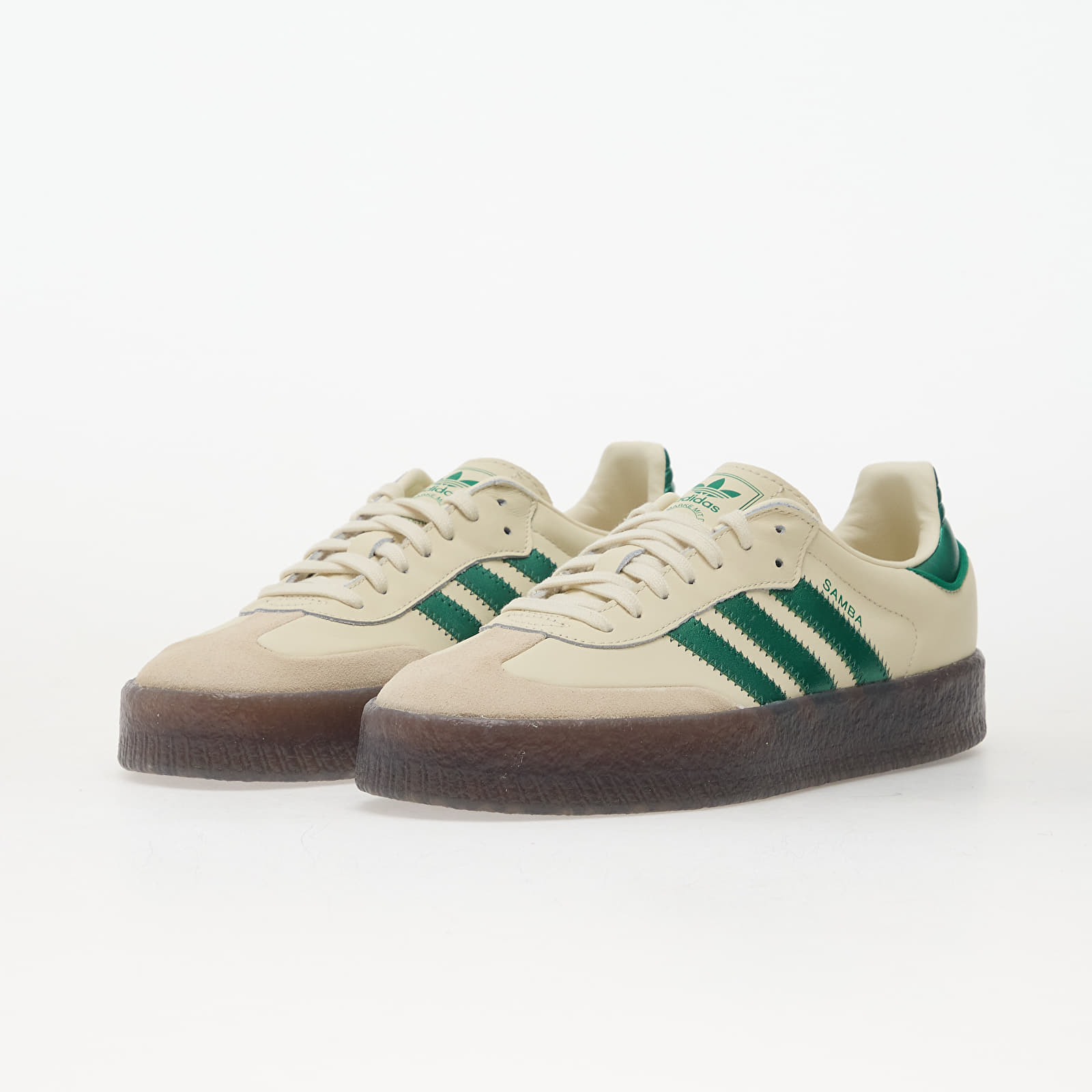 Damesschoenen adidas Sambae Cream White/ Bold Green/ Collegiate Green