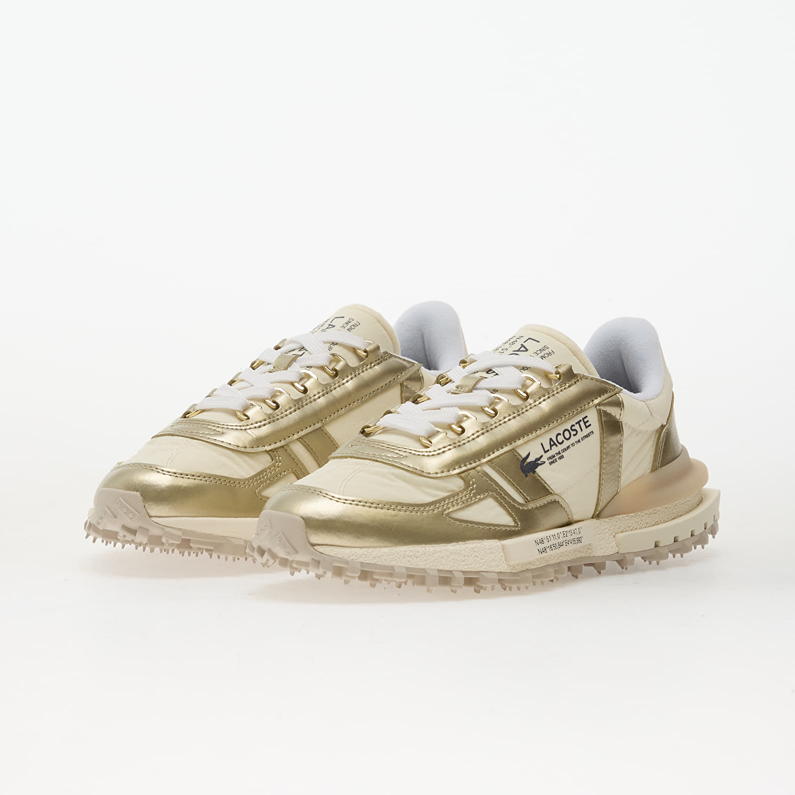 Chaussures et baskets femme LACOSTE Elite Active White/ Gold