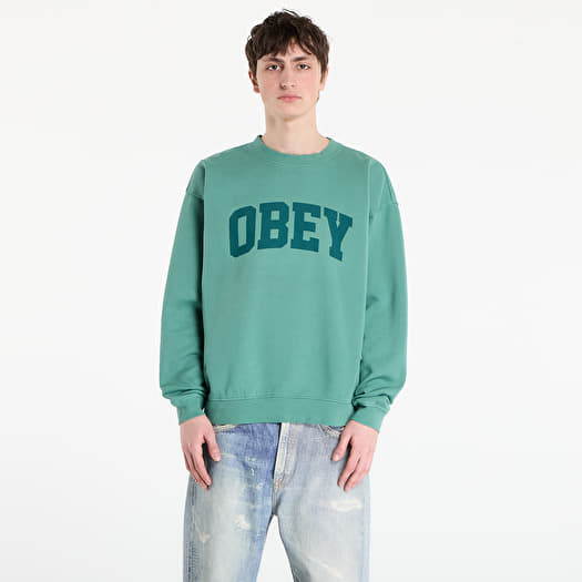 Sweatshirt OBEY Collegiate Pigment Crew Pigment Rainforest