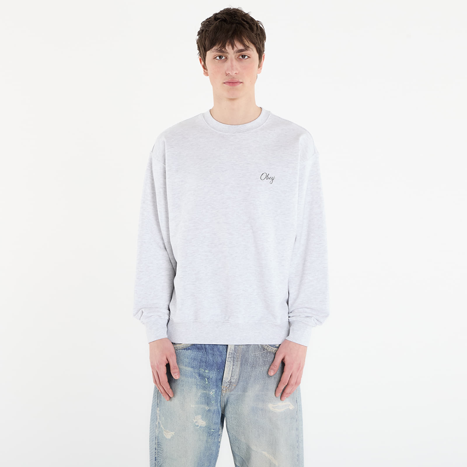 Суитшърт OBEY Paper Rose Heather Grey L