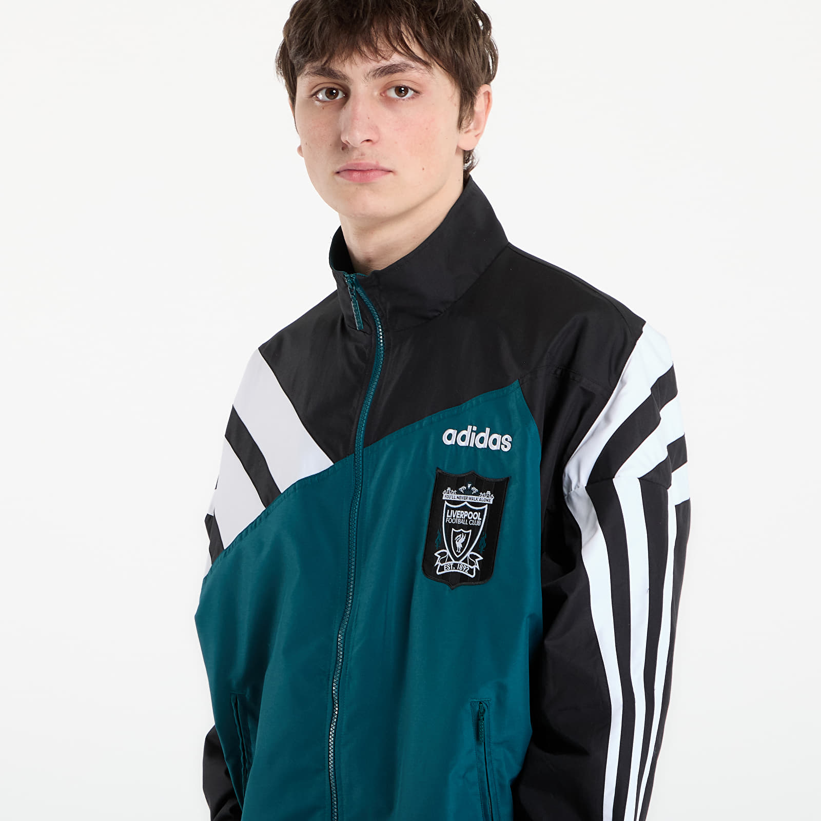 Vyriški džemperiai su gobtuvais adidas Liverpool Fc Track Top 95 Rich Green/ Black