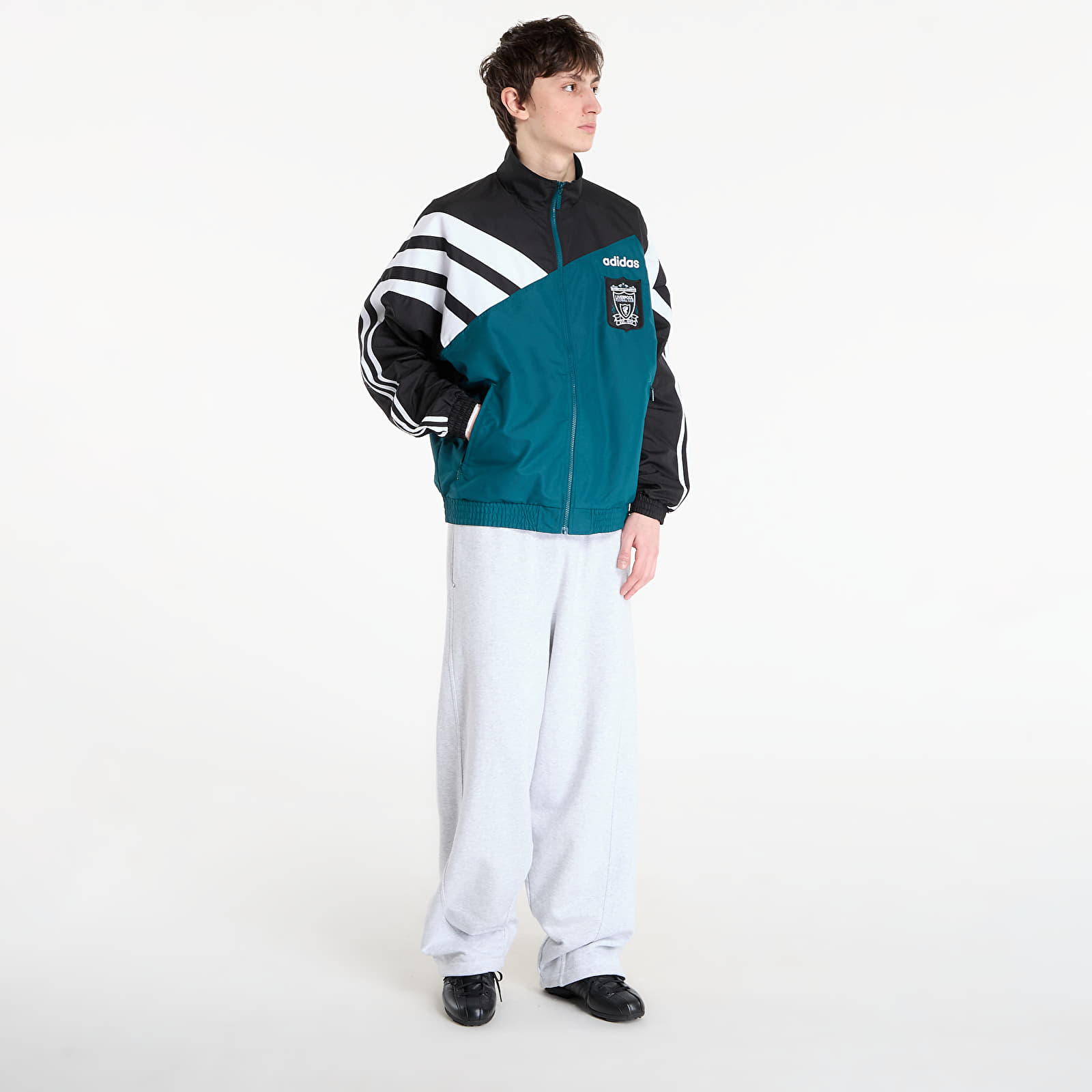 Vyriški džemperiai su gobtuvais adidas Liverpool Fc Track Top 95 Rich Green/ Black