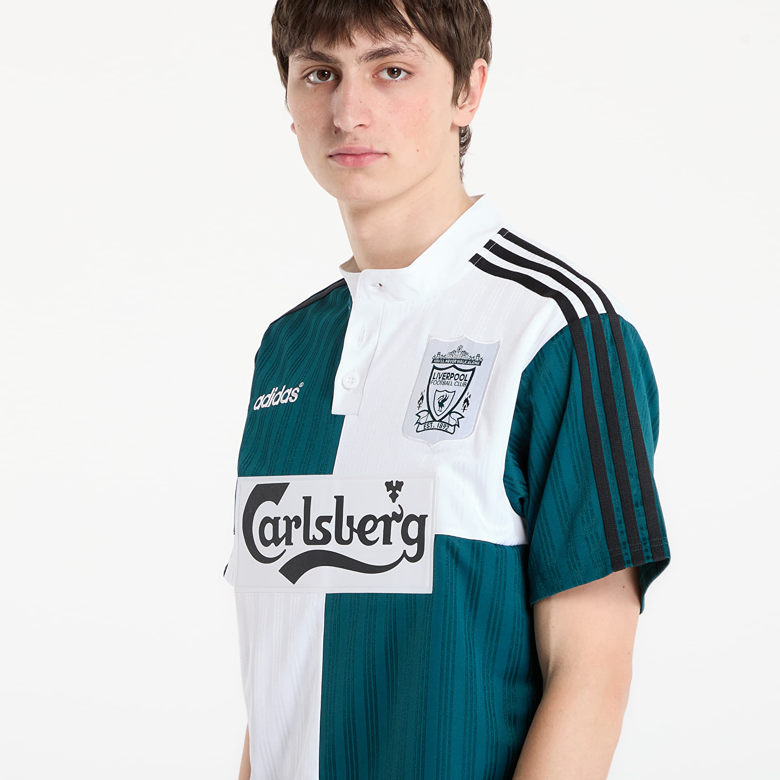 Camisetas de hombre adidas Liverpool Fc Away Jersey 95 White/ Rich Green