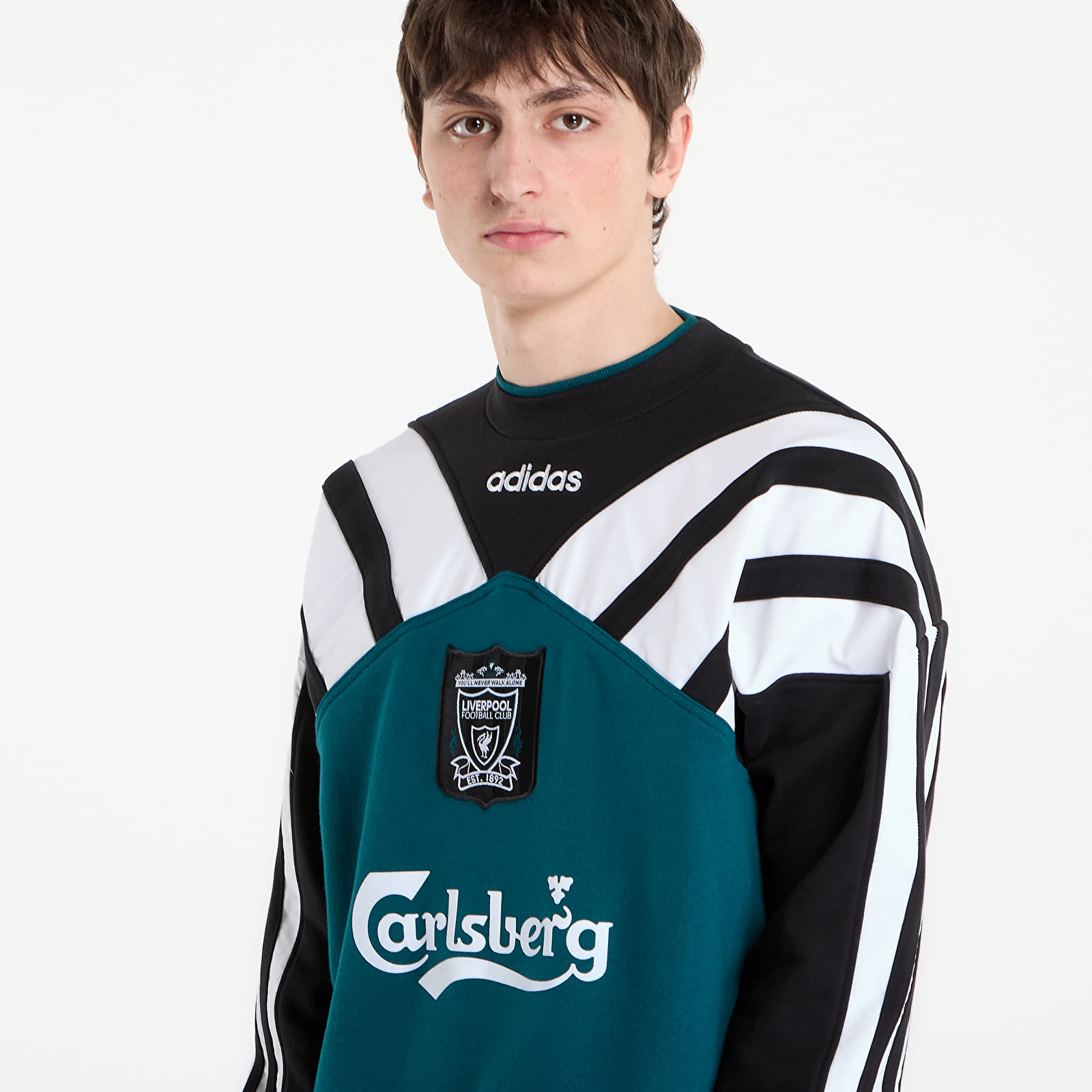 Pánské mikiny adidas Liverpool Fc Crew Sweat 95 Rich Green/ Black