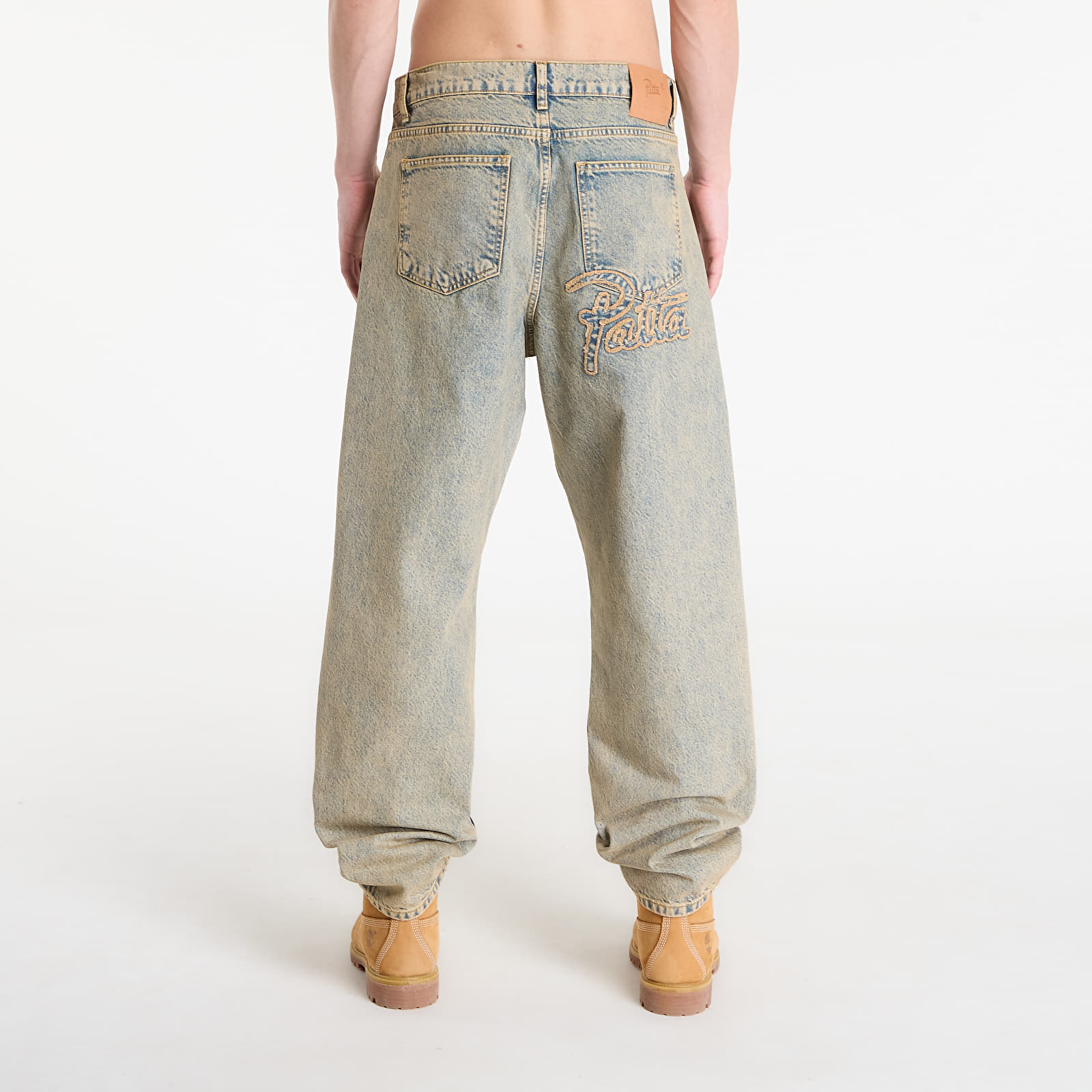 Džinsai Patta Dirty Whiskers Denim Pants Sandwashed Light Blue Denim