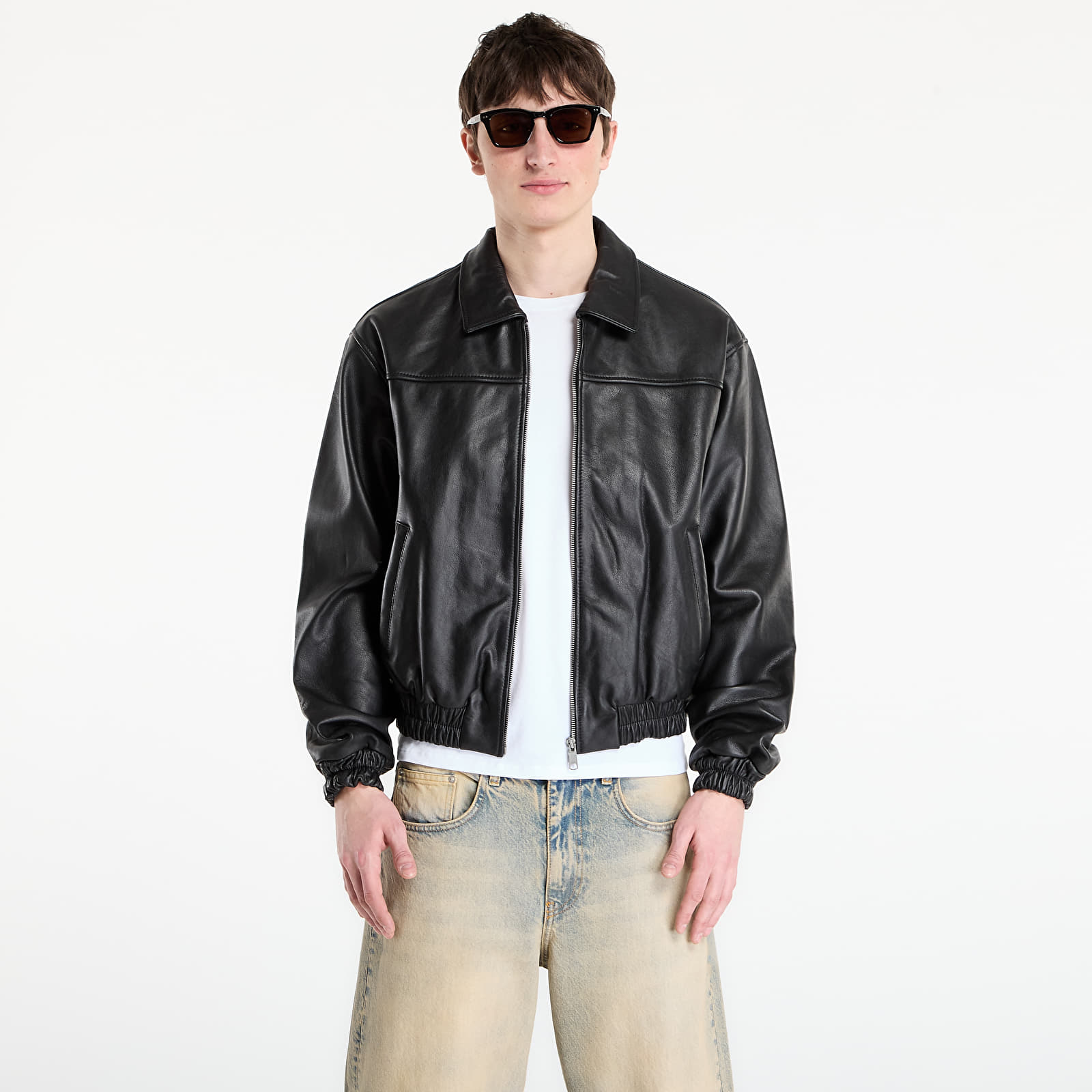 Chaquetas Patta Leather Bomber Jacket UNISEX Black