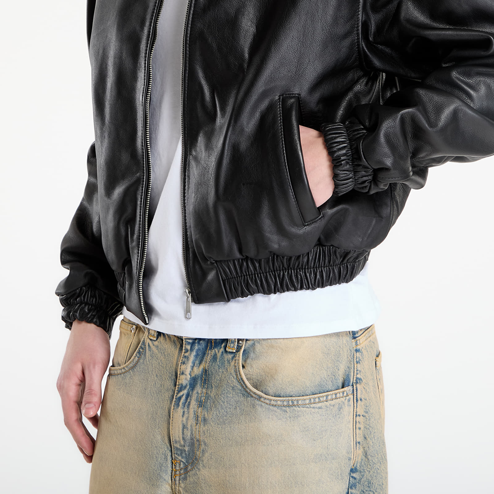 Chaquetas Patta Leather Bomber Jacket UNISEX Black