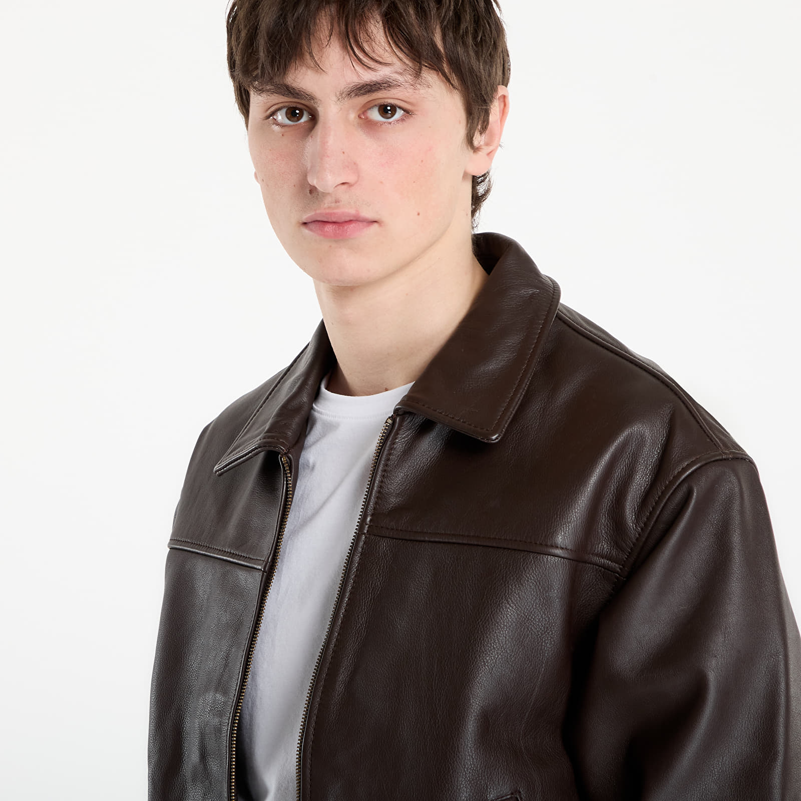 Chaquetas Patta Leather Bomber Jacket UNISEX Coffee Bean