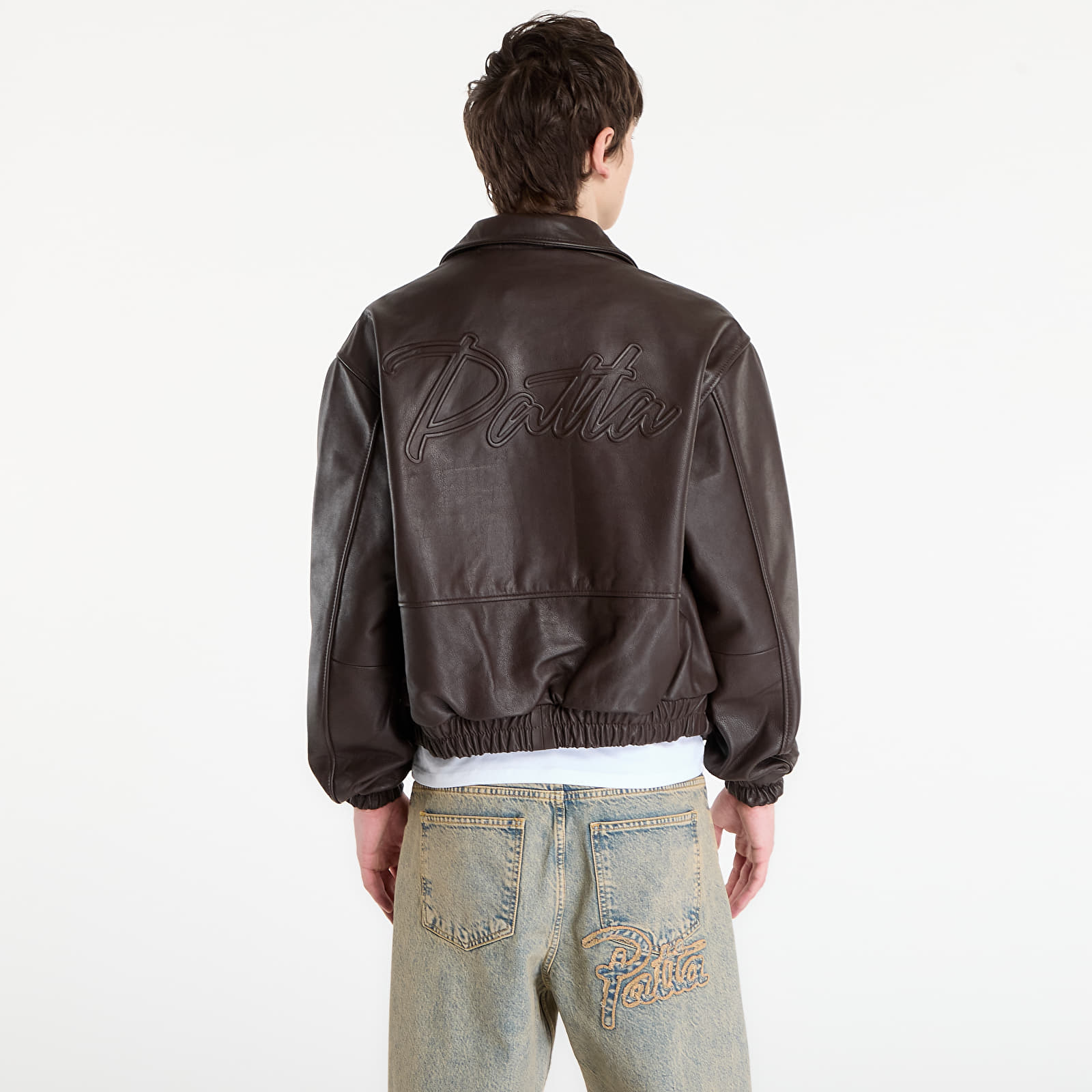 Chaquetas Patta Leather Bomber Jacket UNISEX Coffee Bean