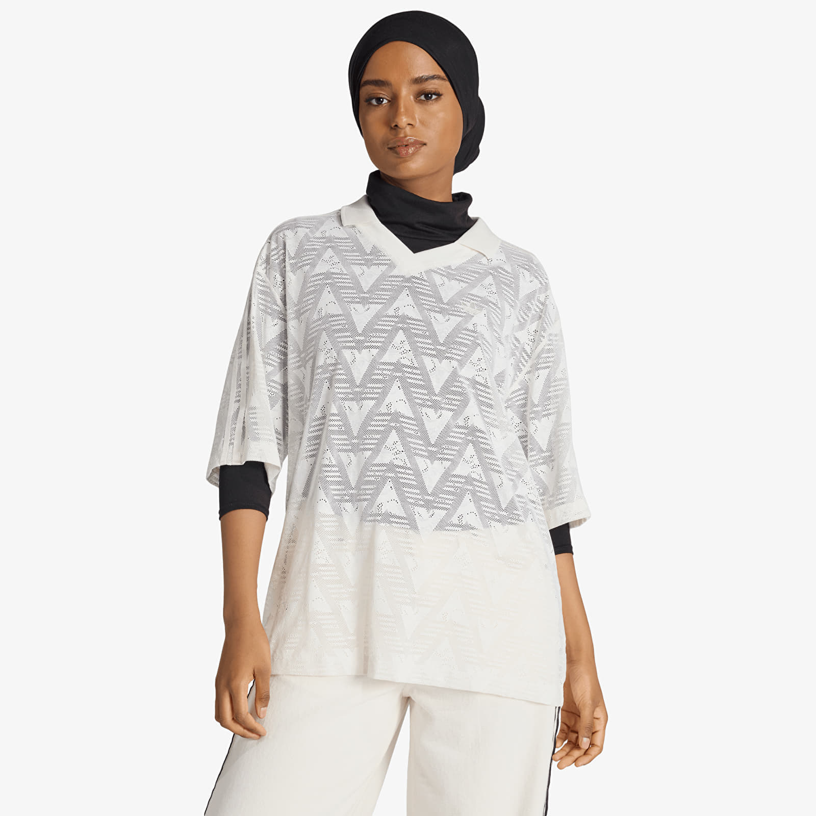 Джърси adidas Lace Jersey Cloud White XL