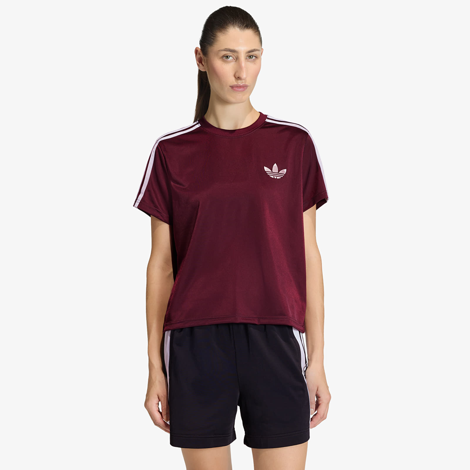 Тениска adidas Firebird Tee Maroon/ Off White XS