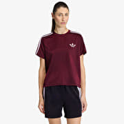 adidas Firebird T-Shirt Maroon/ Off White