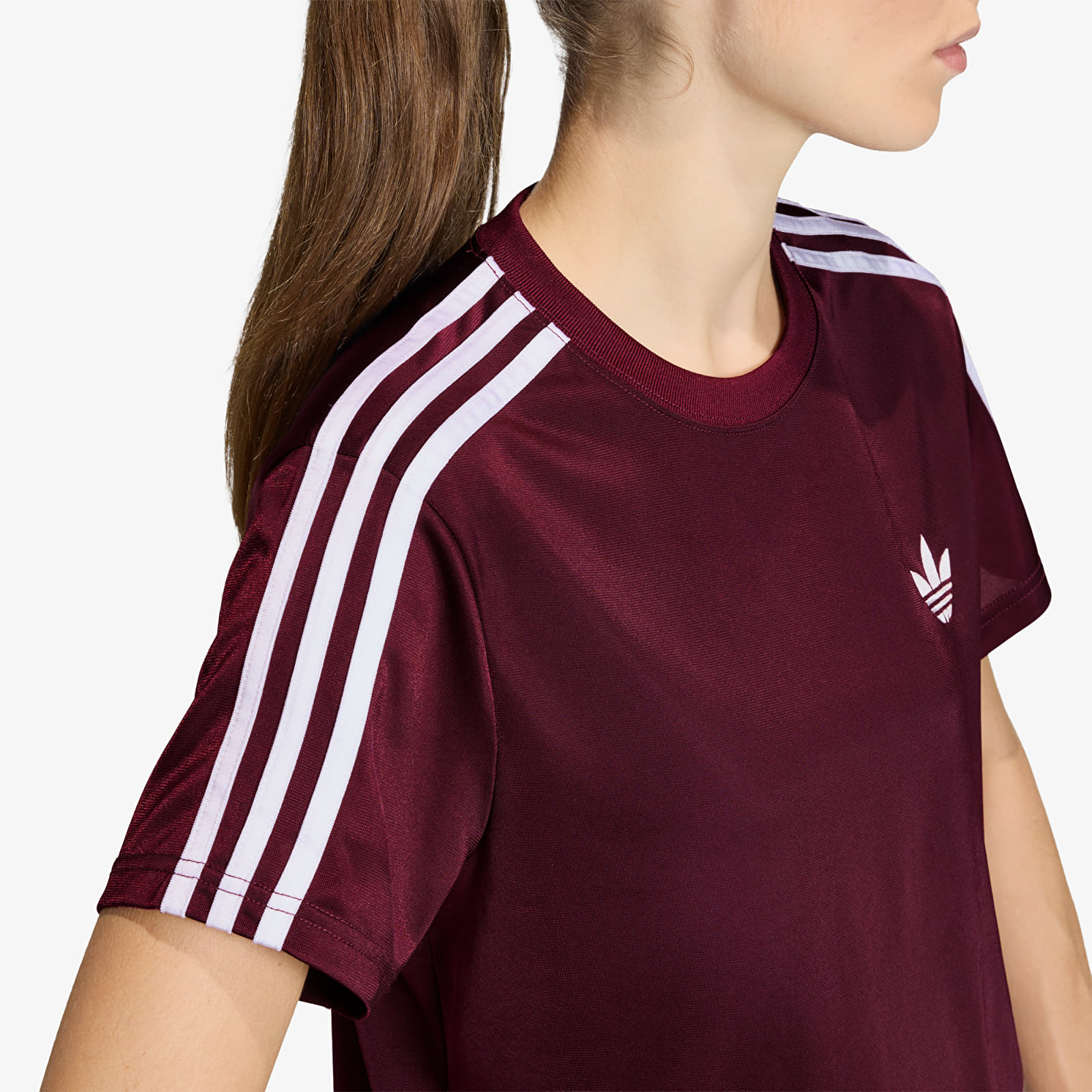 Damen T-Shirts adidas Firebird T-Shirt Maroon/ Off White