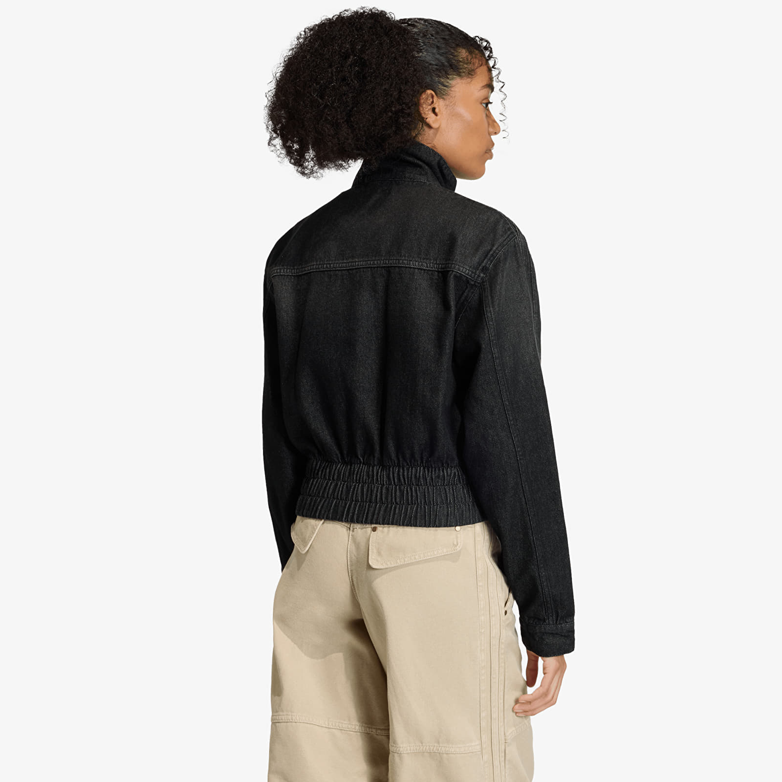 Giacche da donna adidas Essentials Denim Track Top True Black Denim