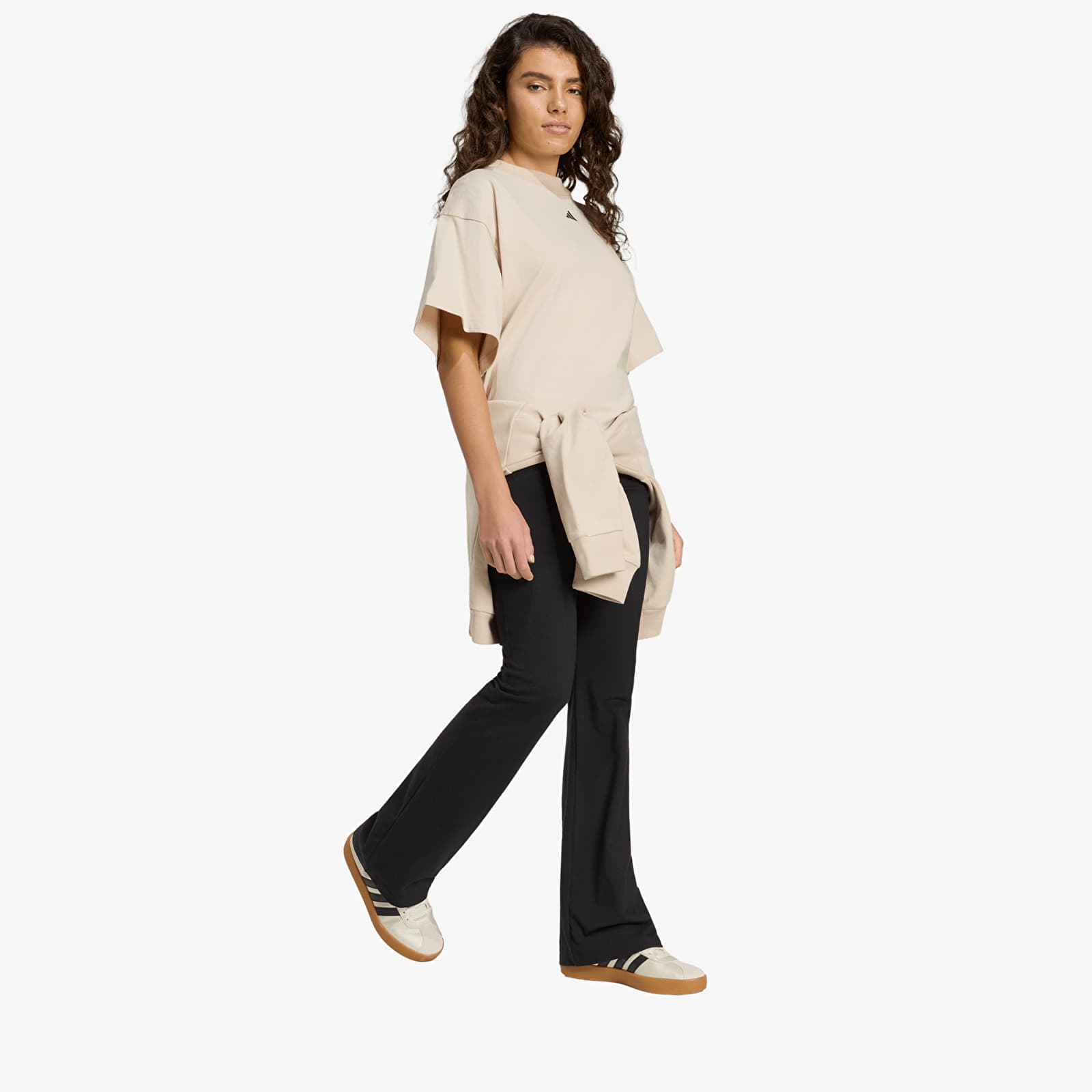 Damen T-Shirts adidas 3-Stripes Studio T-Shirt Crystal Linen