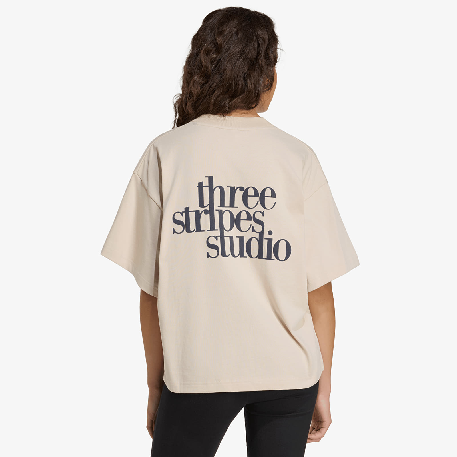 Damen T-Shirts adidas 3-Stripes Studio T-Shirt Crystal Linen